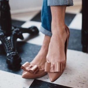 JCrew Emery Patent Bow Flats